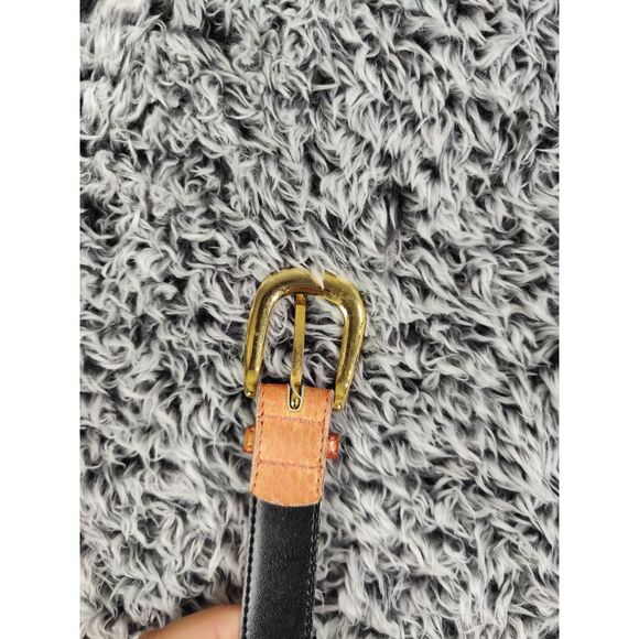 BELT Snake Skin Scaled Reptile Peach Pink Gold Buckle Quiet Luxury Western Rodeo - Picture 9 of 13